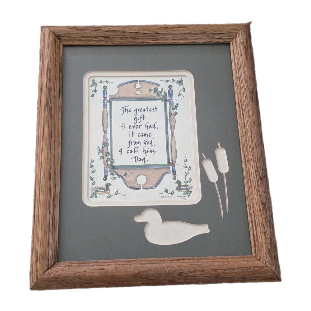 Vintage Duck Dad Gift "Greatest Gift I Ever Had" Sign Man Cave Hunting